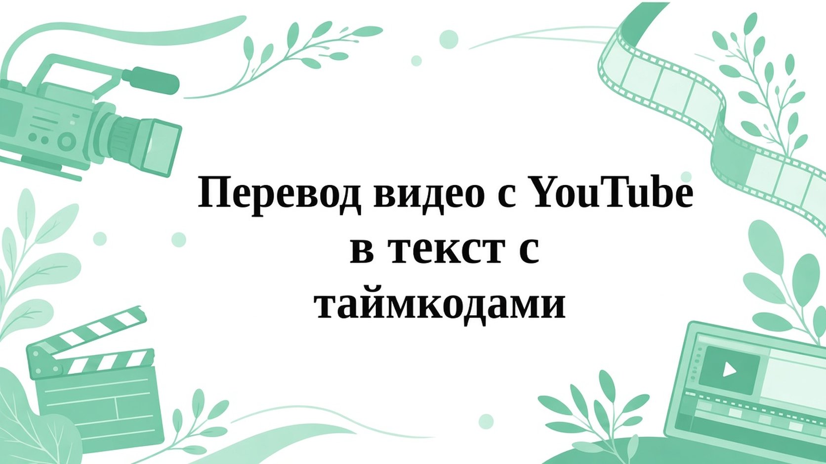 Расшифровка видео ютуб: перевод в текст с таймкодами