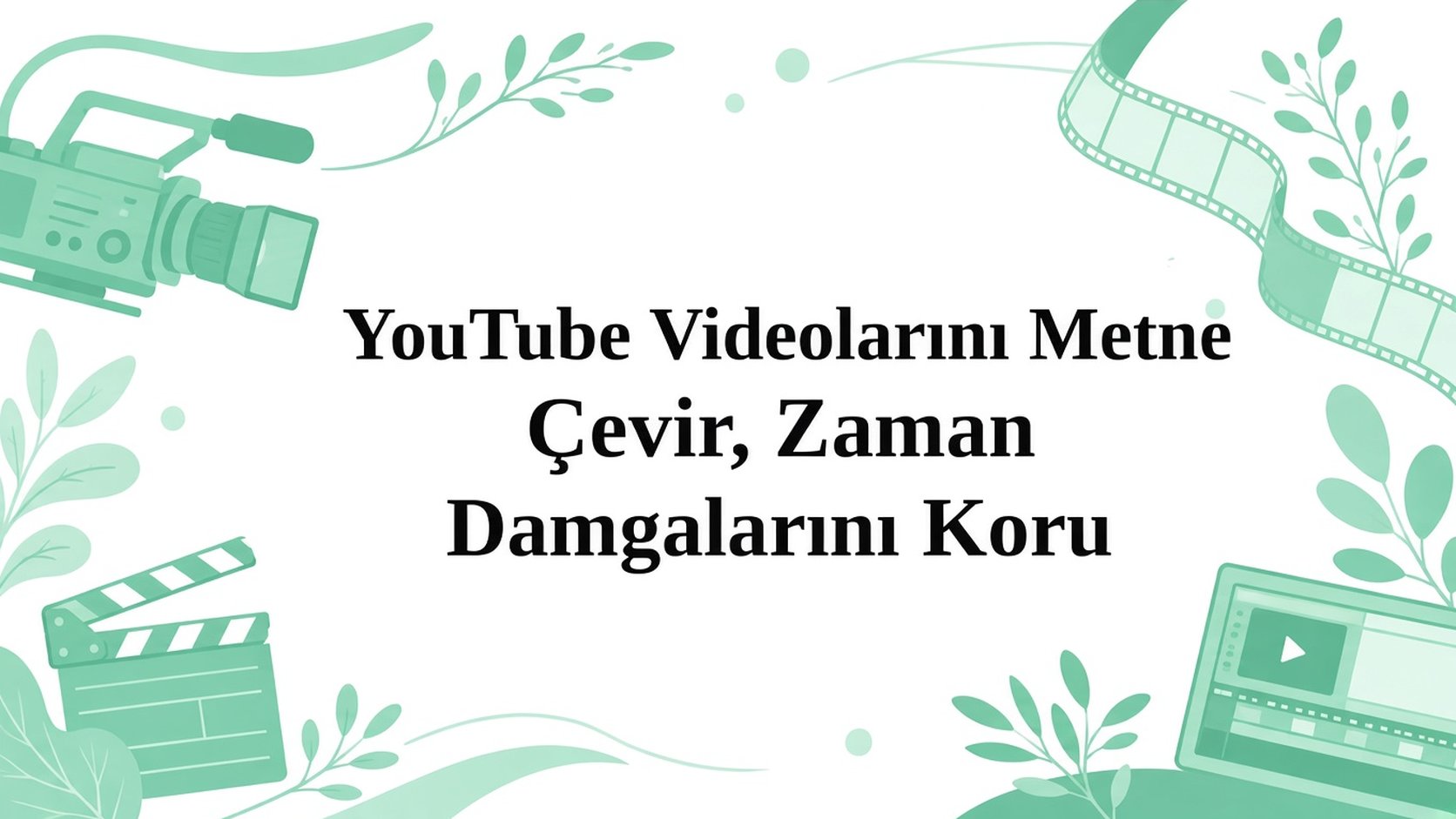 YouTube Transkript: Videoyu Metne Zaman Damgalı Çevir