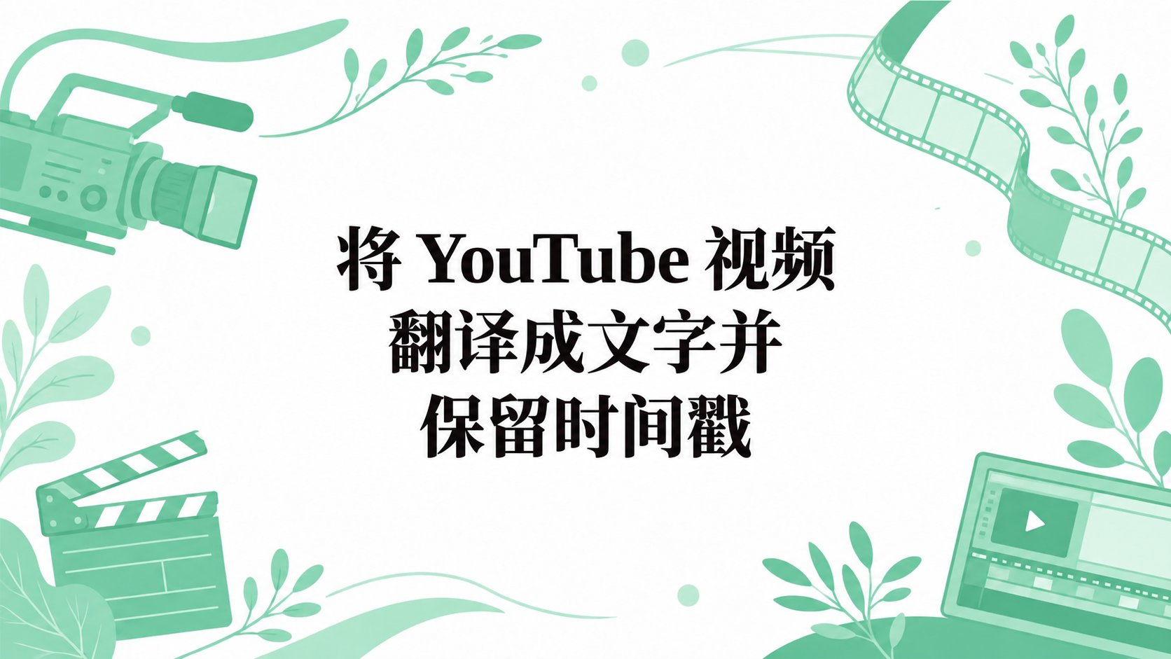 YouTube 字幕提取：把视频翻译成文字并保留时间戳