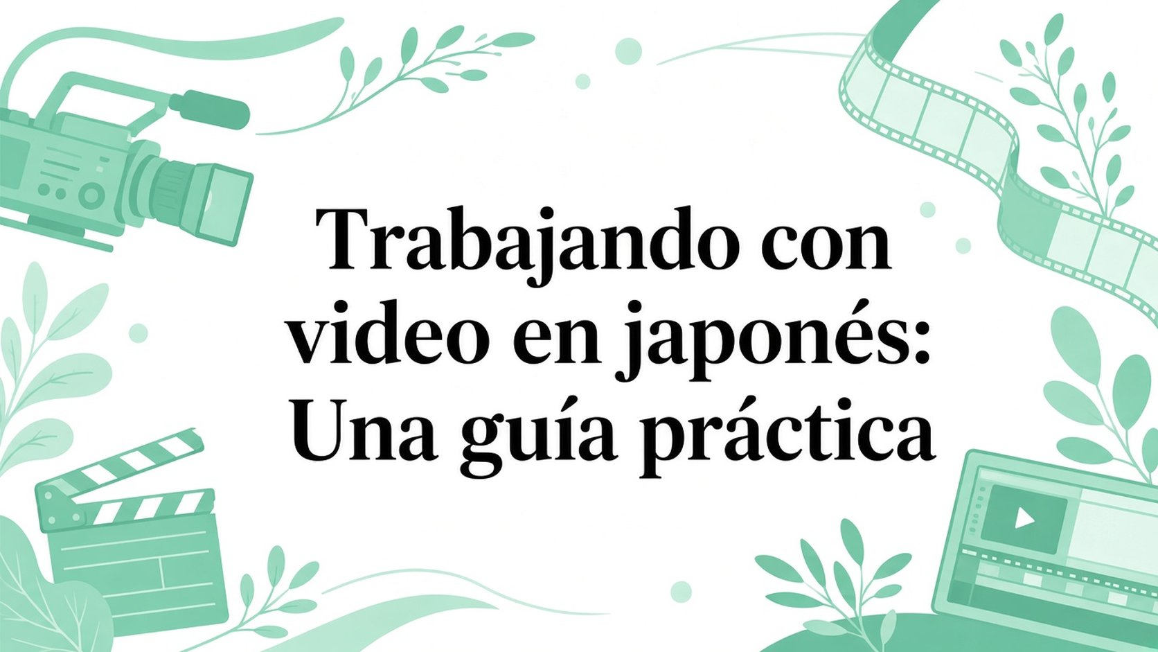 Trabajar con vídeo en japonés: una guía práctica