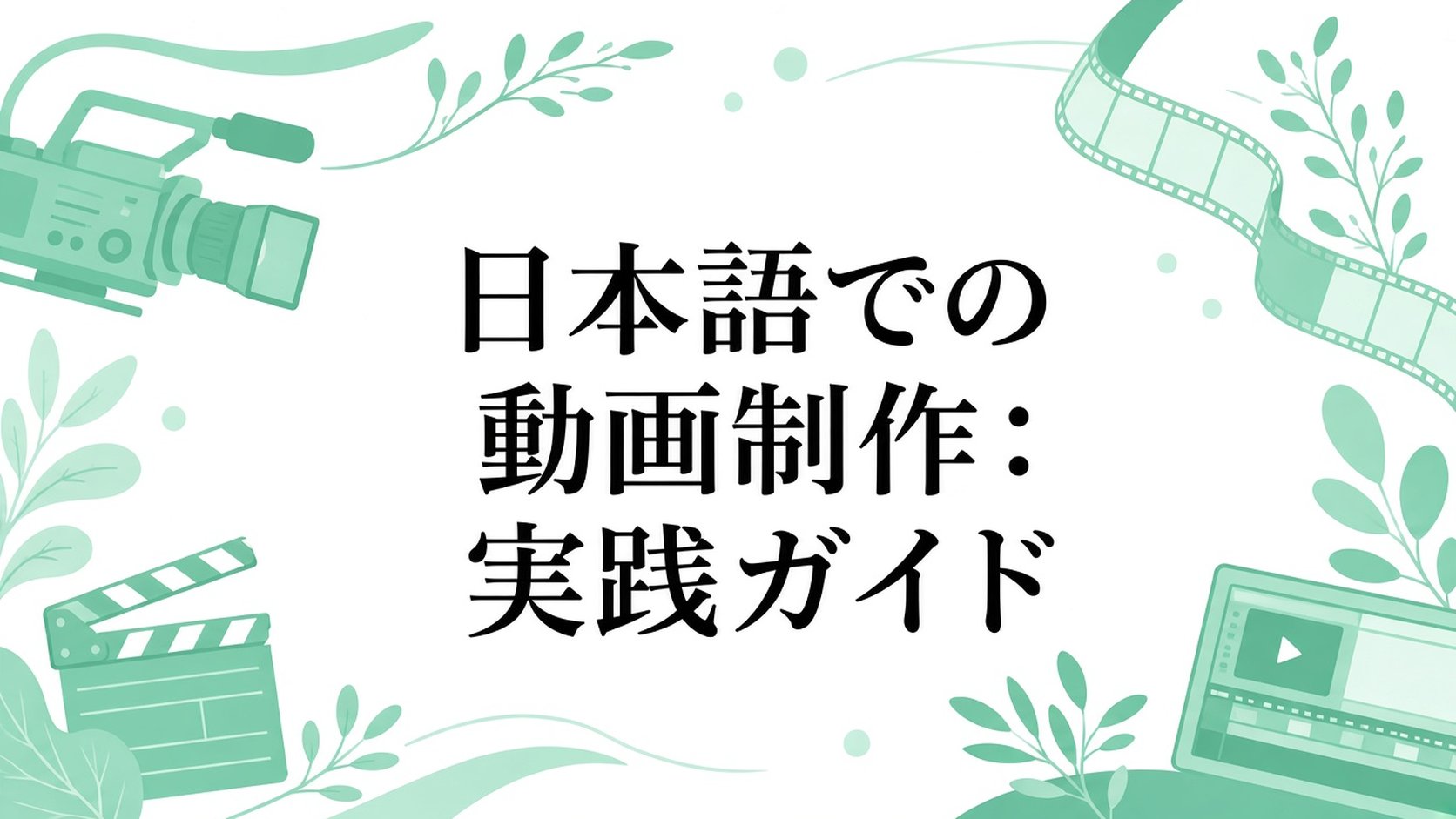 日本語で動画を扱う：実践ガイド