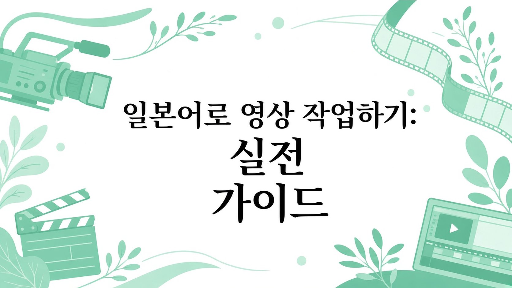 일본어로 비디오 작업하기: 실용 가이드