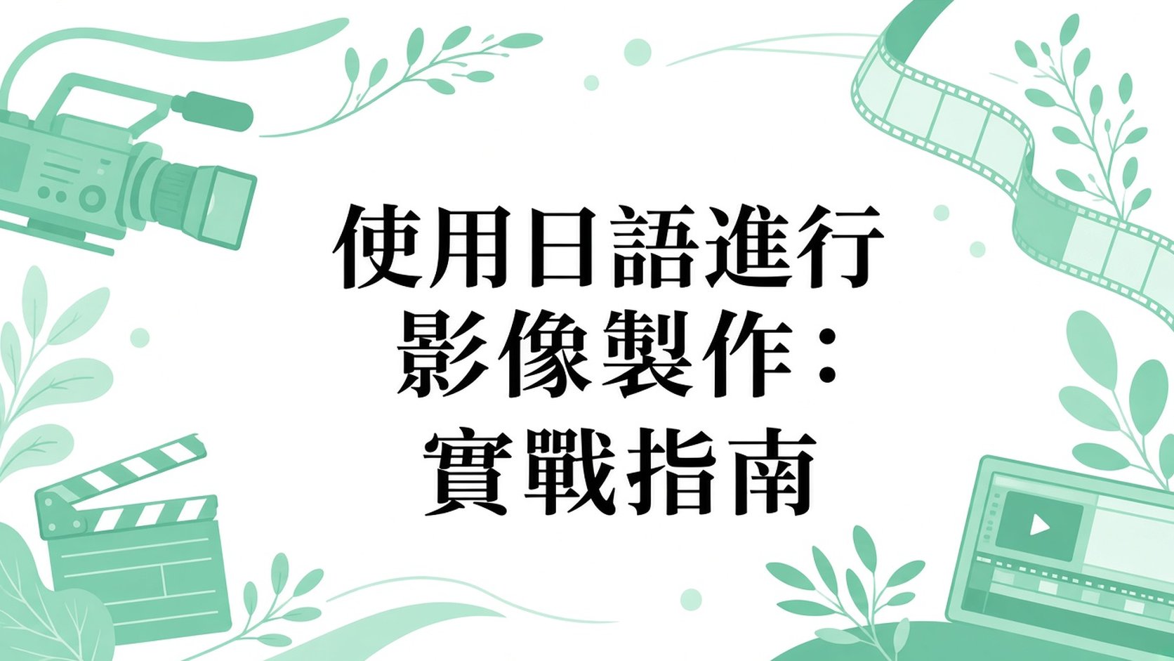 以日文處理影片：實用指南