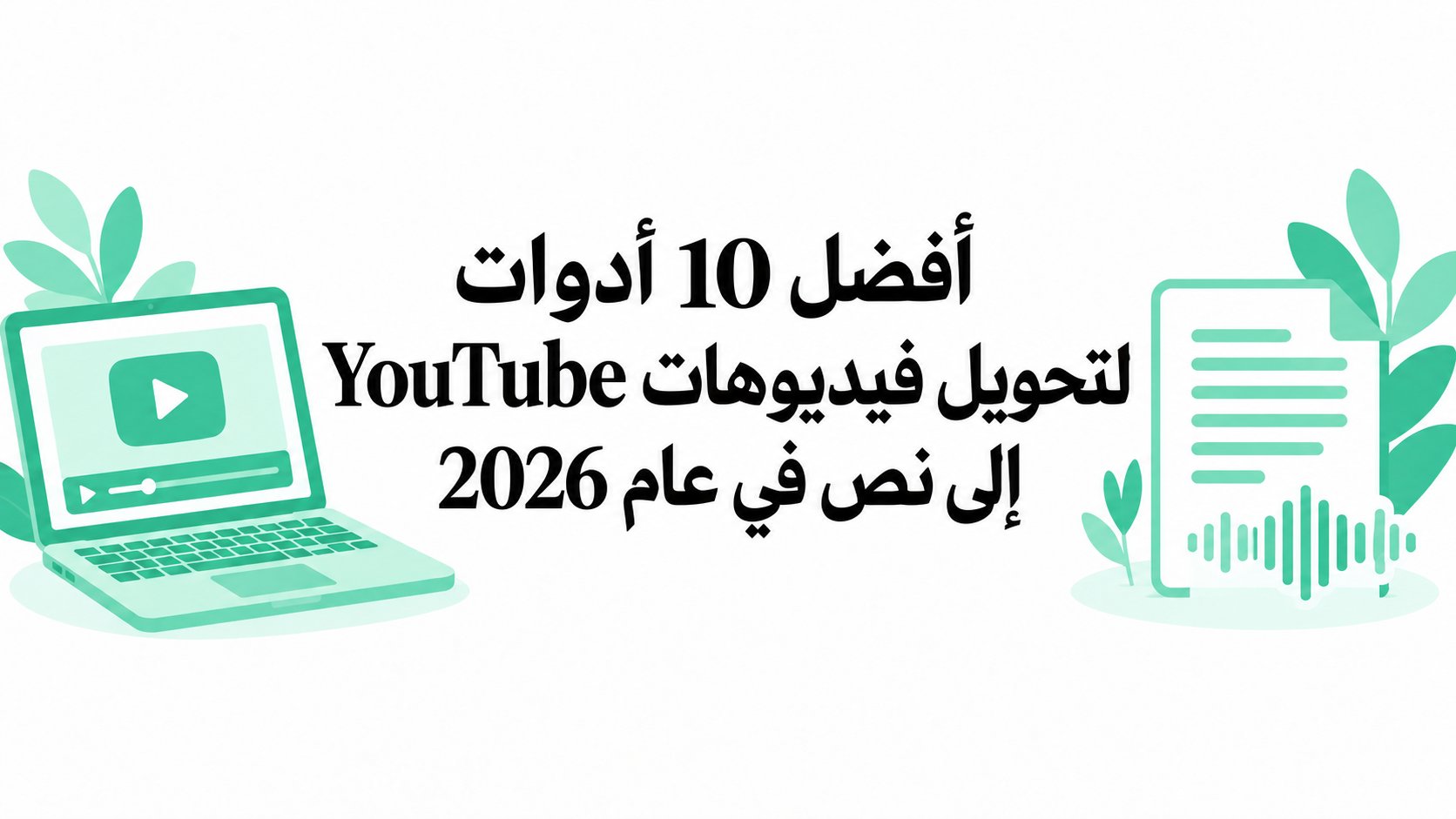 أفضل 10 أدوات تحويل فيديو يوتيوب إلى نص لعام 2026