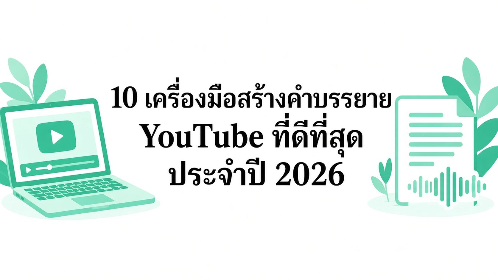 10 เครื่องมือถอดข้อความจาก youtube ที่ดีที่สุดปี 2026