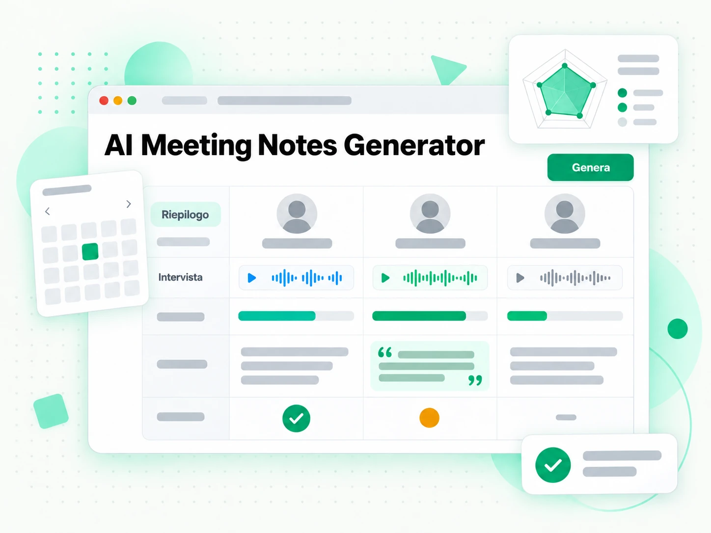 AI Meeting Notes Generator: appunti generati durante colloqui e debrief di assunzione