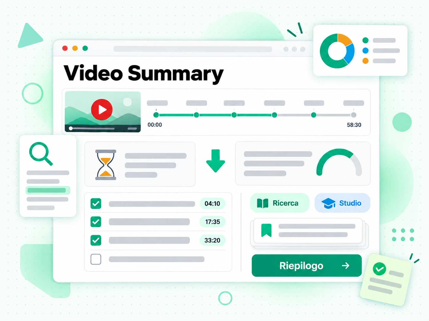 Video Summary: riassunto video usato per accelerare ricerca e apprendimento