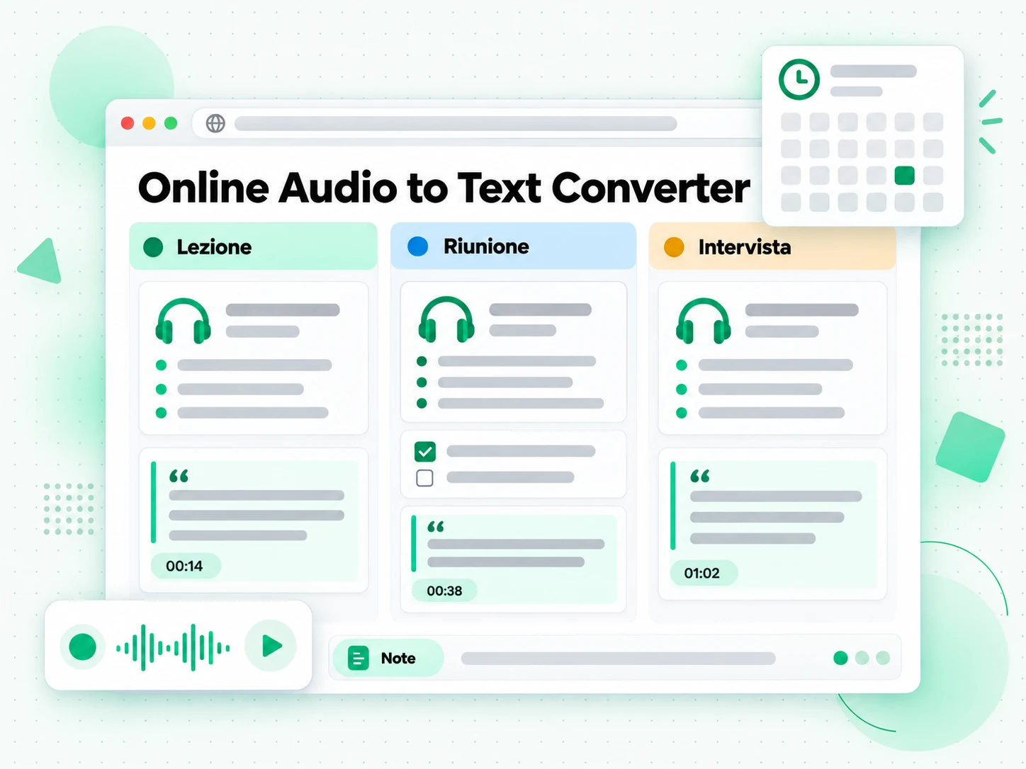 Online Audio to Text Converter: convertitore online che trasforma un audio in testo