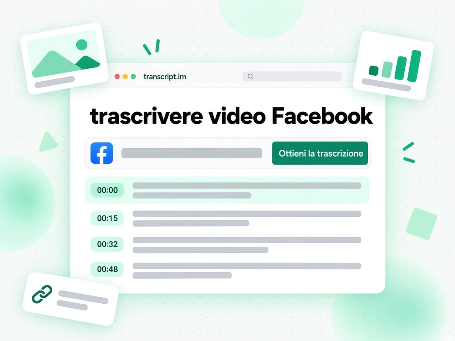 trascrivere video Facebook: Trasforma un video Facebook in una trascrizione