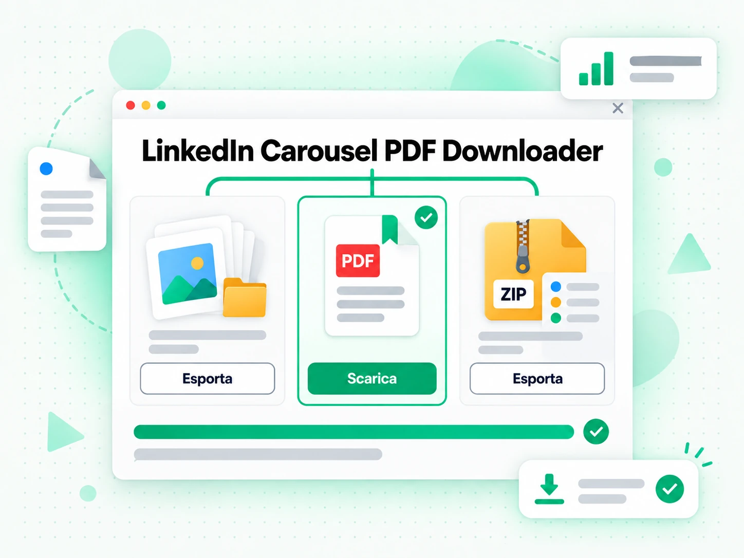 LinkedIn Carousel PDF Downloader: carosello linkedin esportato in formato pdf