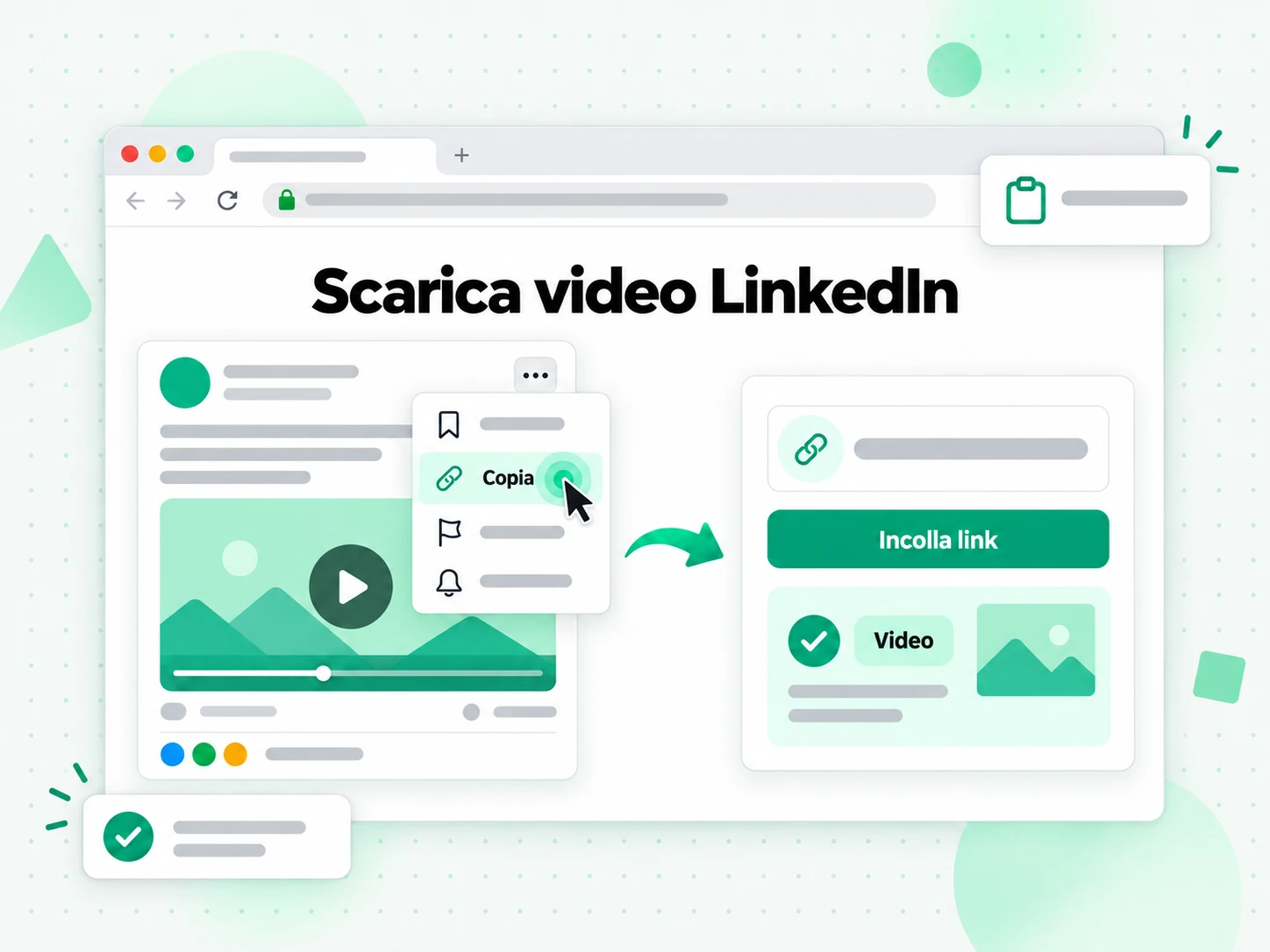 Scarica video LinkedIn: video di un post linkedin scaricato sul dispositivo