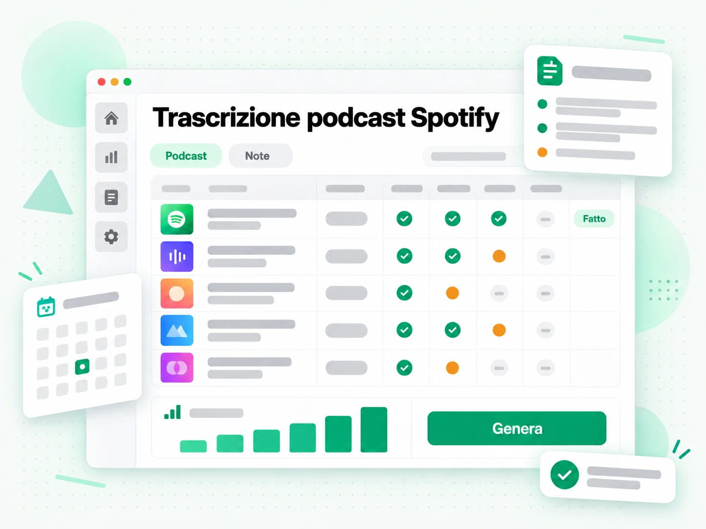 Trascrizione podcast Spotify: trascrizione di un episodio pubblicato su spotify