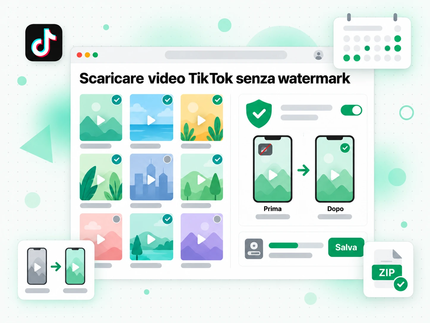 Scaricare video TikTok senza watermark: video tiktok scaricato senza watermark visibile