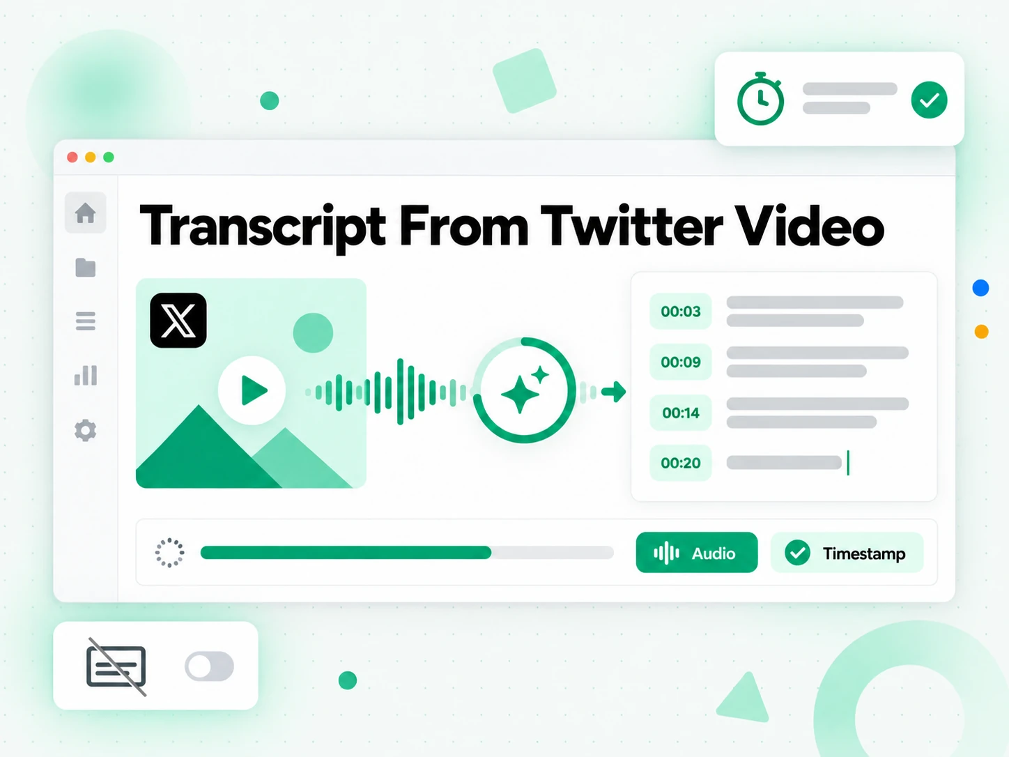 Trascrizione video Twitter: l’IA trasforma l’audio in una trascrizione con gli orari