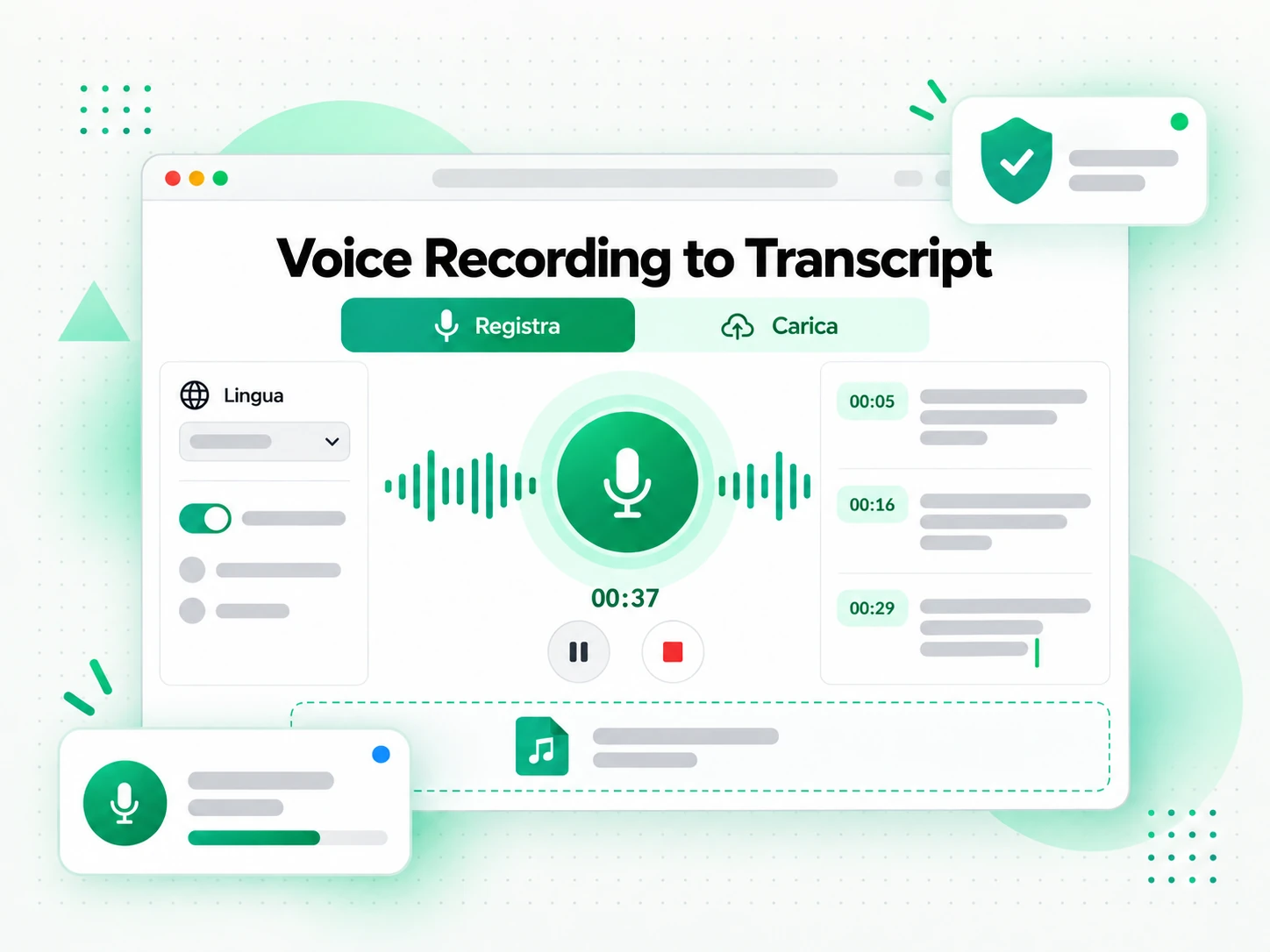 Voice Recording to Transcript: registrazione vocale trasformata in una trascrizione