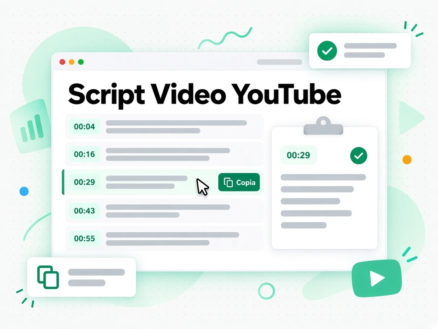 Script Video YouTube: Leggi e cerca nello script senza rivedere il video