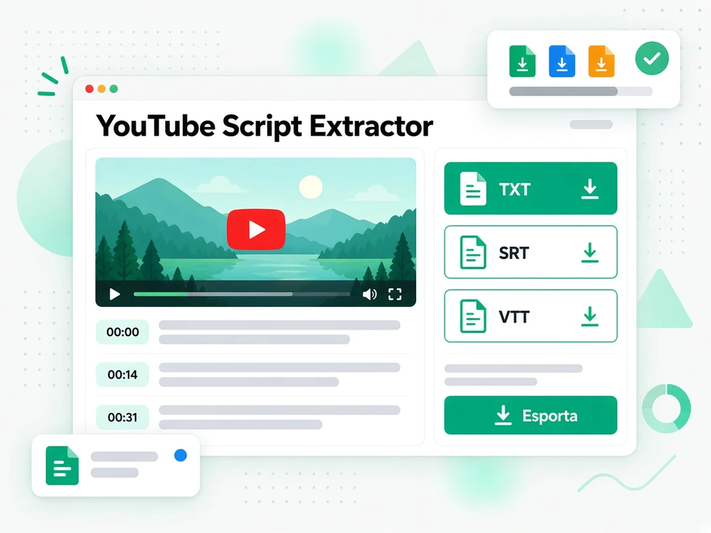 YouTube Script Extractor: Esporta lo script o rimodella il testo