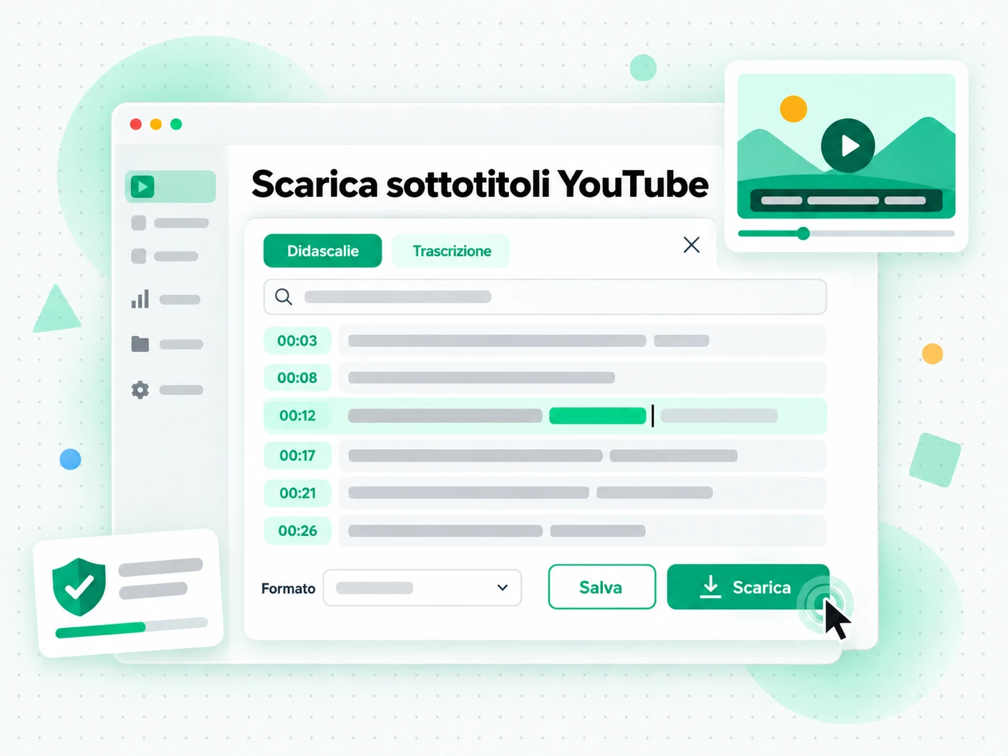 Scarica sottotitoli YouTube: sottotitoli di un video youtube scaricati in pochi clic