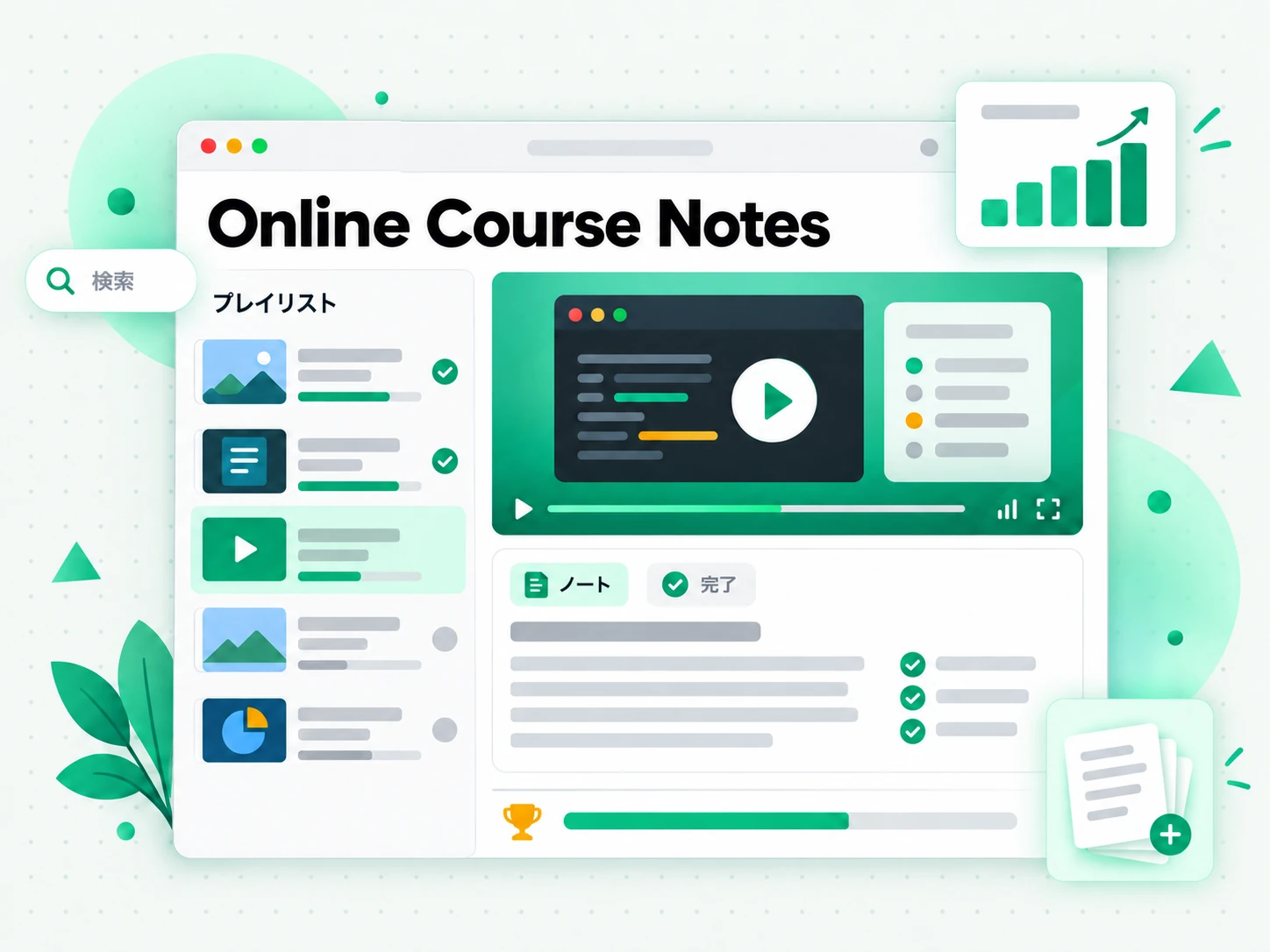 Online Course Notes：オンライン講座の内容をノート化する場面