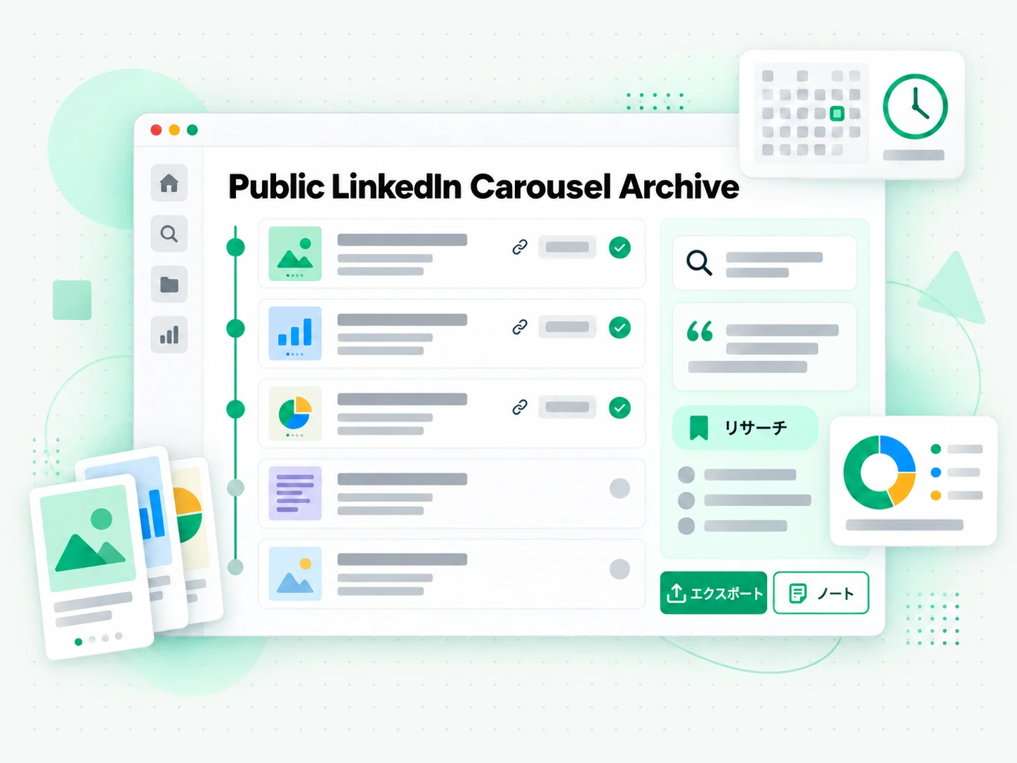 Public LinkedIn Carousel Archive:研究者が公開資料を保存する場面