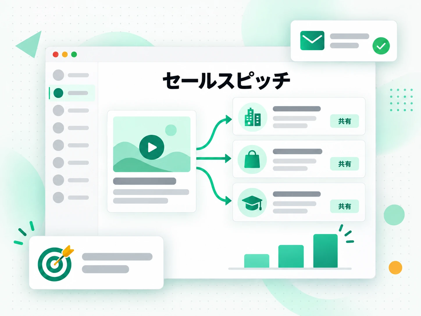 セールスピッチ：1 本の文字起こしから個別の営業提案を作る場面