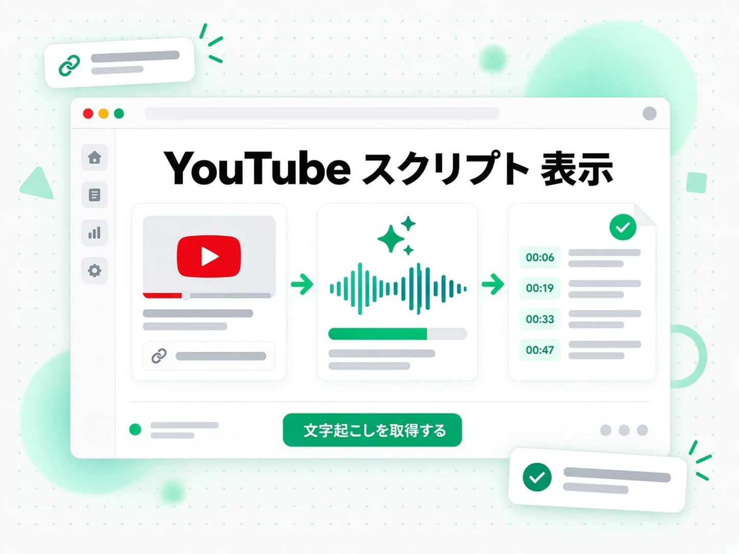 YouTube スクリプト 表示:YouTube のリンクをスクリプトに変える
