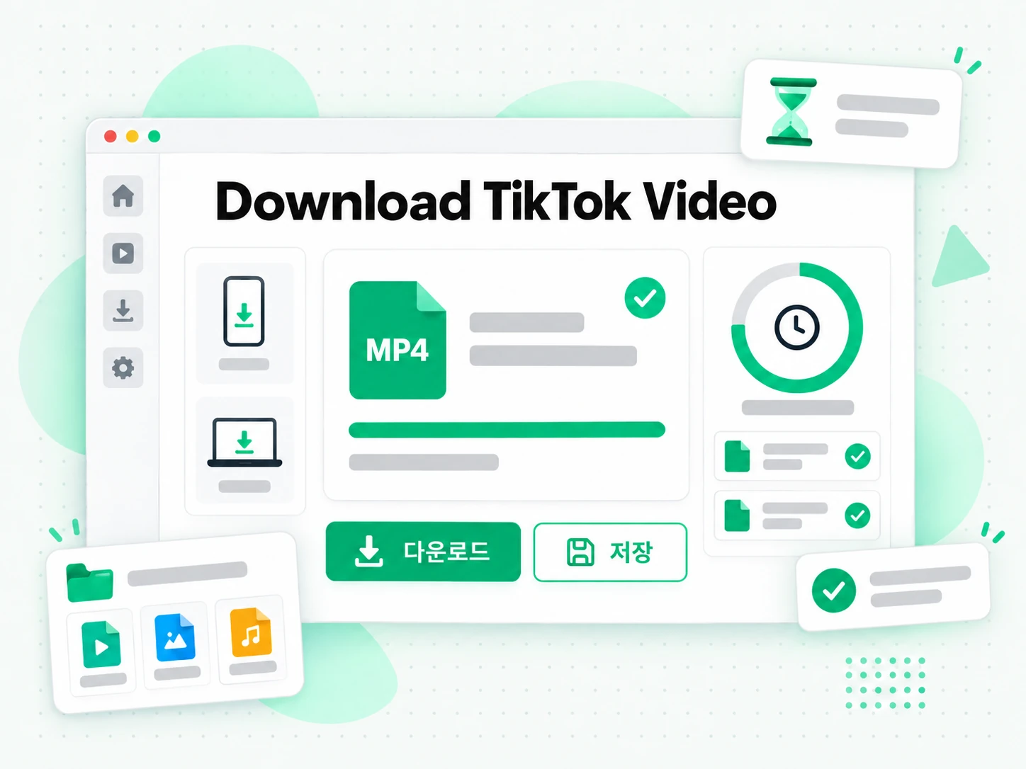 Download TikTok Video: 결과를 내보내는 화면