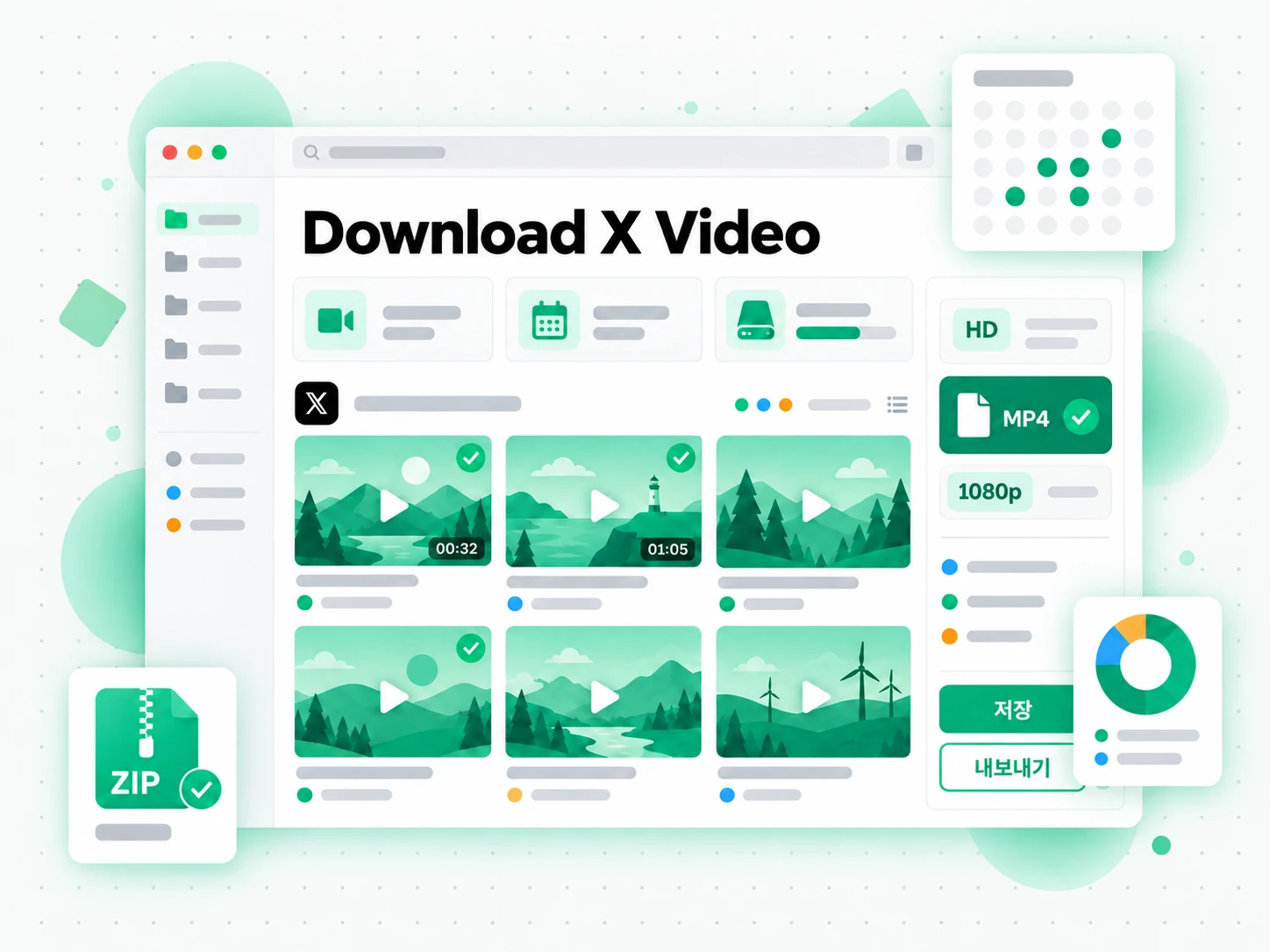 Download X Video 활용 사례를 보여주는 화면
