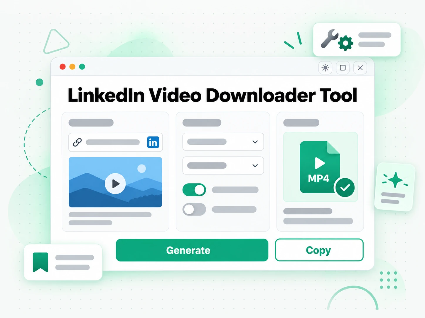 LinkedIn Video Downloader Tool: researcher preserving a LinkedIn video with source provenance