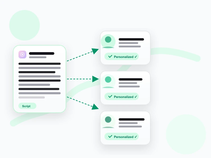 Personalized sales videos built from an Instagram transcript
