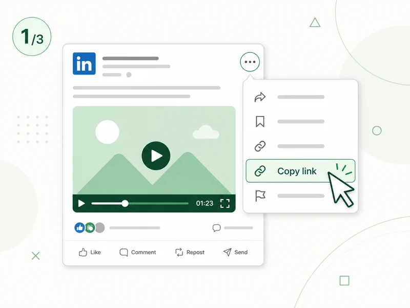 Public LinkedIn post URL entered in the LinkedIn video downloader