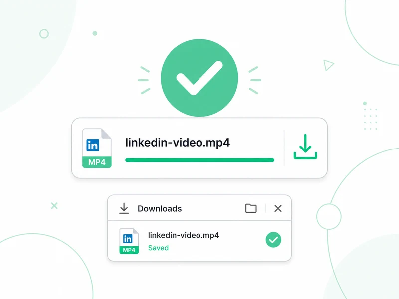 Download button for the selected LinkedIn MP4 video file