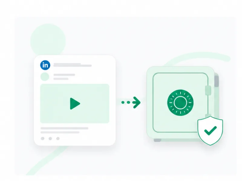 Marketing team archiving its own LinkedIn company video post