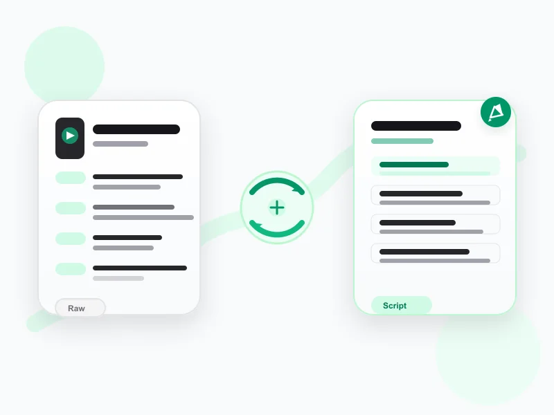 Rewriting a TikTok transcript into a new short-form script