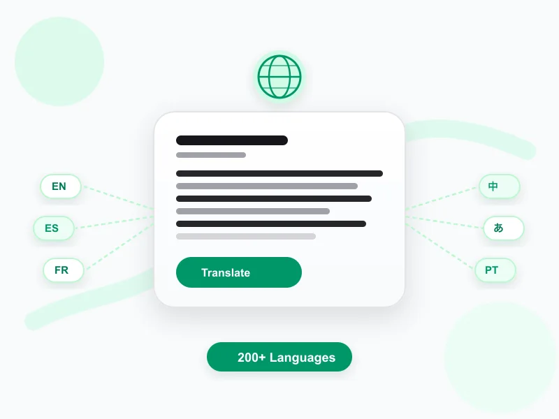 Translating a TikTok transcript into multiple languages