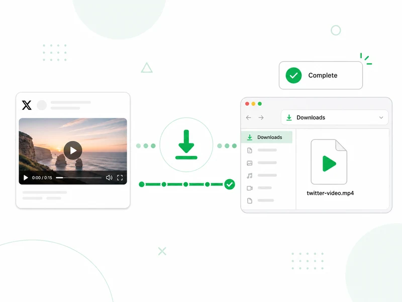 Download control for a selected Twitter MP4 video
