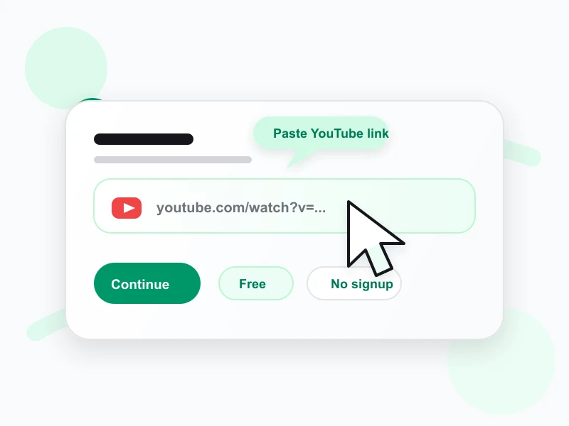 Pasting a YouTube link into the downloader