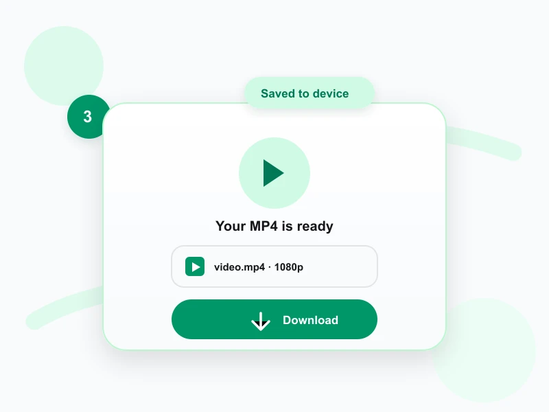 Downloading the finished MP4 file