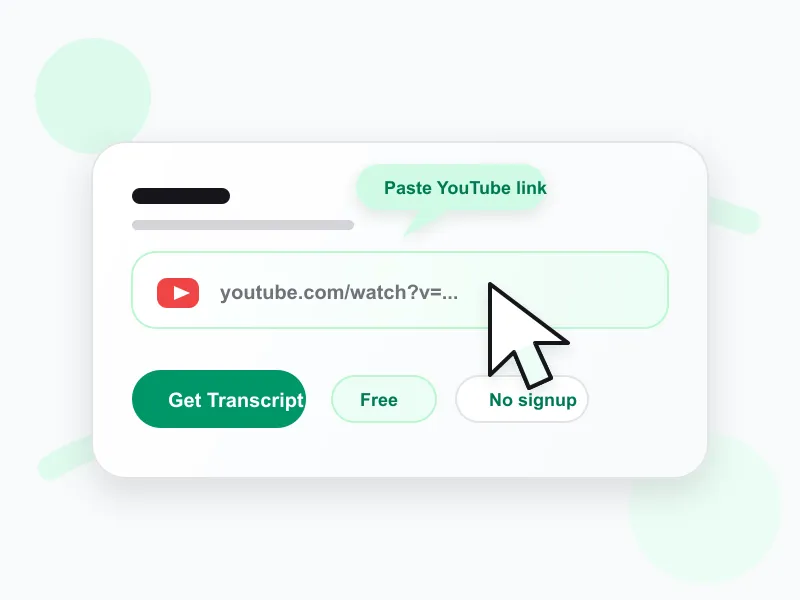 Step 1 — paste a link or upload a file