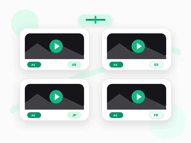 Localized video ad creatives from a transcript