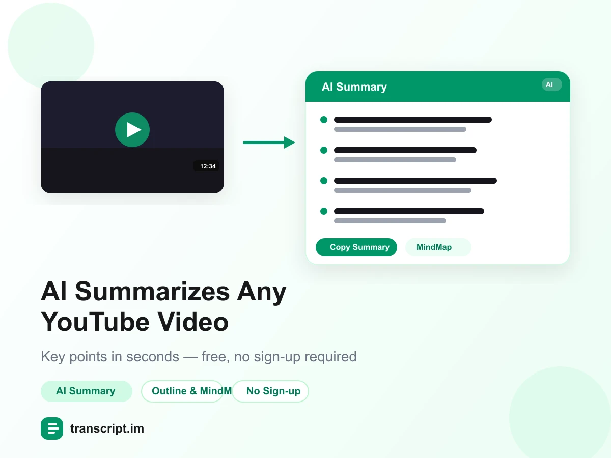 Summarizing a YouTube video into key points with AI