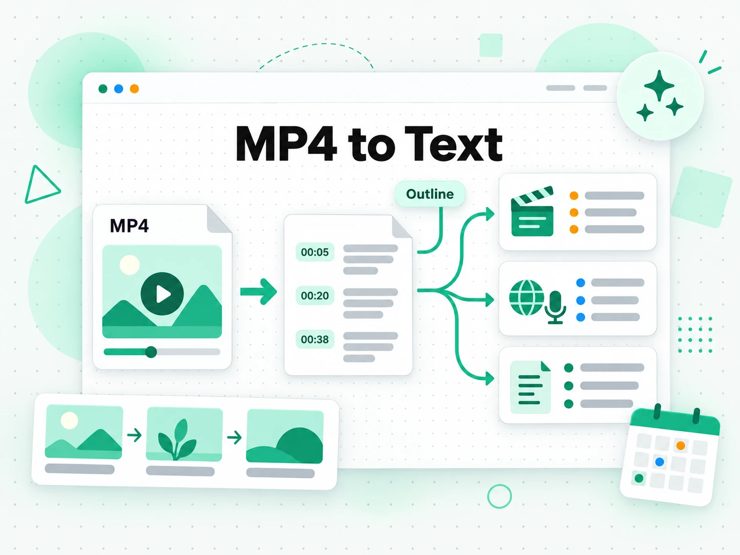 MP4 to Text: recreating videos from an MP4 transcript in new scripts or languages