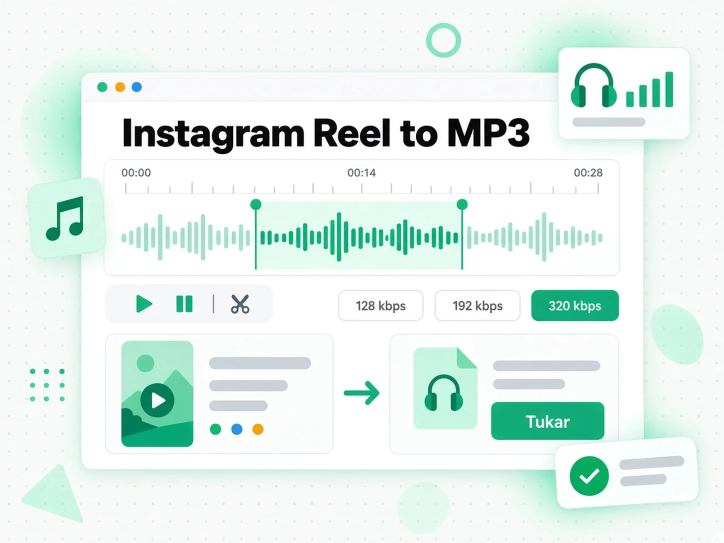 Instagram Reel ke MP3: Reel disediakan untuk kapsyen dan suntingan transkrip