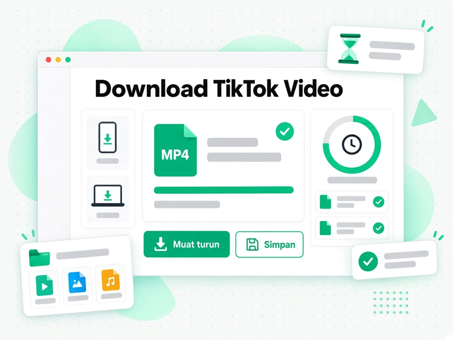Muat Turun Video TikTok: memuat turun fail siap