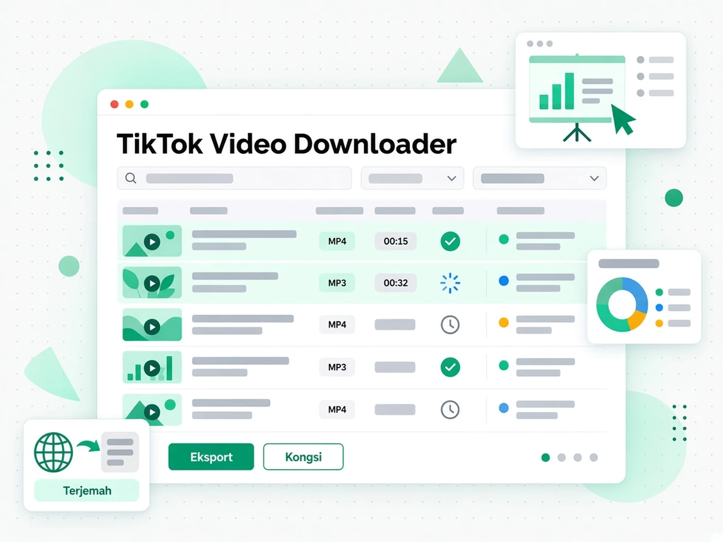 Pemuat Turun Video TikTok: pasukan media sosial menyemak video TikTok yang diluluskan pelanggan secara luar talian