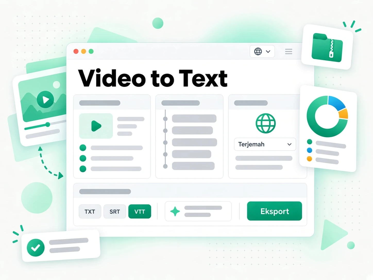 Video ke Teks: menulis semula transkrip video menjadi skrip baharu