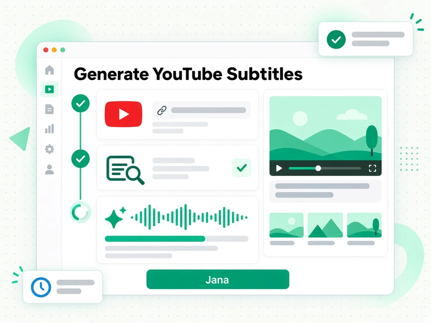 Jana Sari Kata YouTube: menampal pautan YouTube ke penjana sari kata