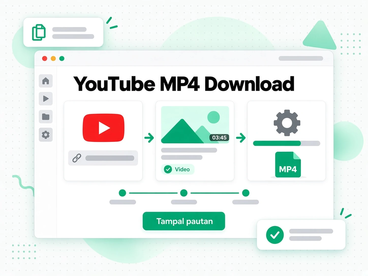 Muat Turun MP4 YouTube: menampal pautan YouTube