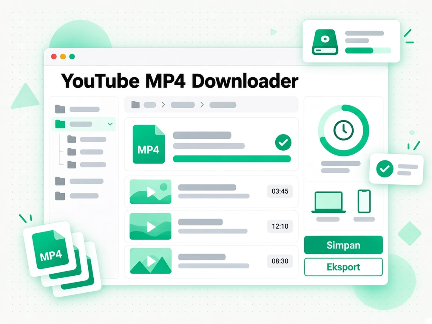 Pemuat Turun MP4 YouTube: memuat turun fail siap
