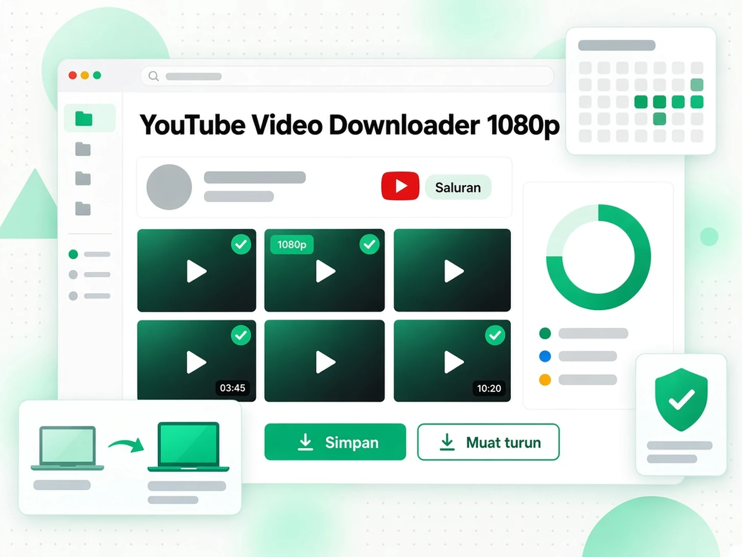 Pemuat Turun Video YouTube 1080p: pengkarya menyimpan video daripada saluran sendiri